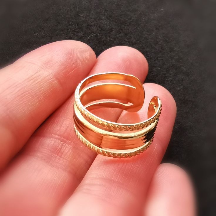 Trendy Finger Charm 18K Gold Plated Rings