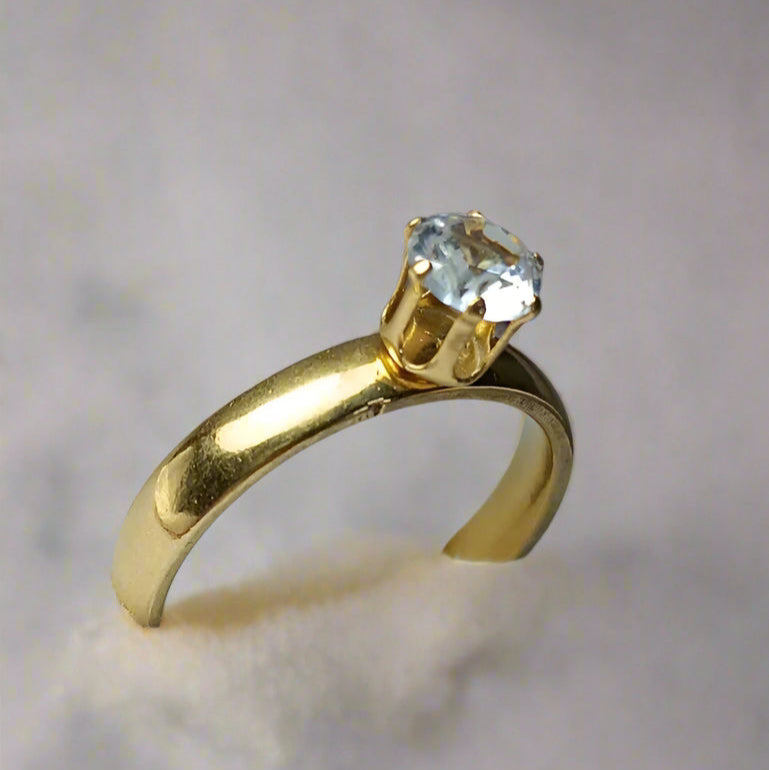 Ring with transparent stone Stainless Steel