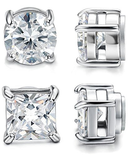 Magnetic Stud Earrings – Stainless Steel CZ, Non-Piercing, Hypoallergenic
