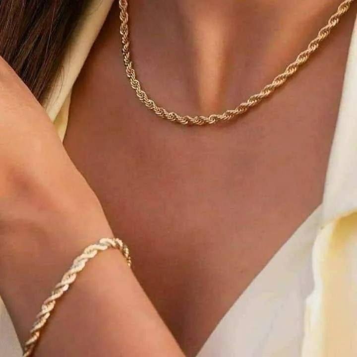 Elegant Stainless Steel Rope Chain Twisted Bracelets