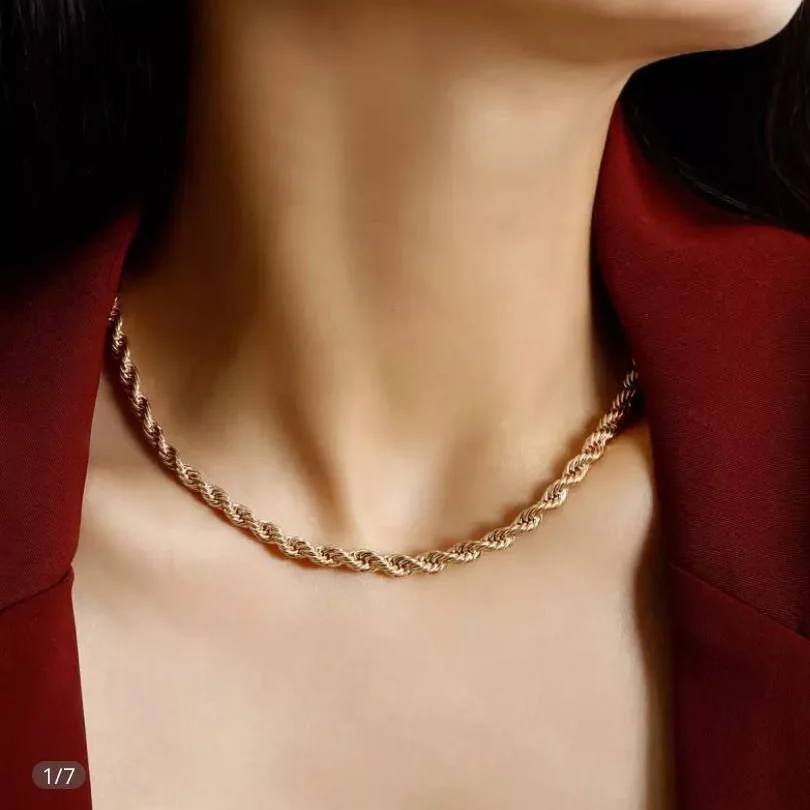 Elegant Stainless Steel Rope Chain Twisted Bracelets