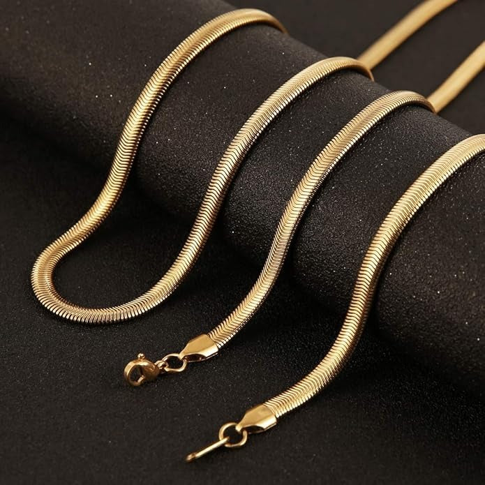 Golden Snake Chain & Bracelet Set