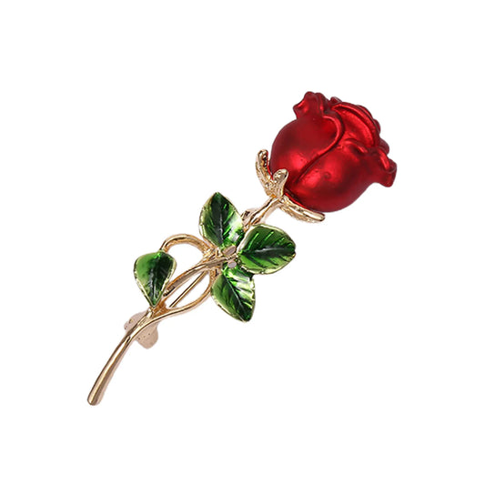 Brooch Pin Portable Rose Flower Shape Clothing Brooch