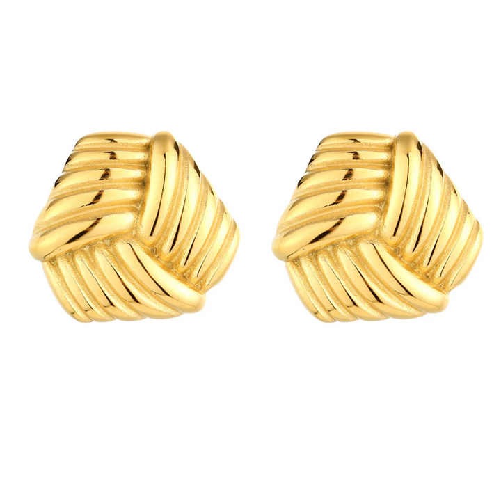Earring Gold Plated Stainless Steel Geometric Stud Earrings for Women