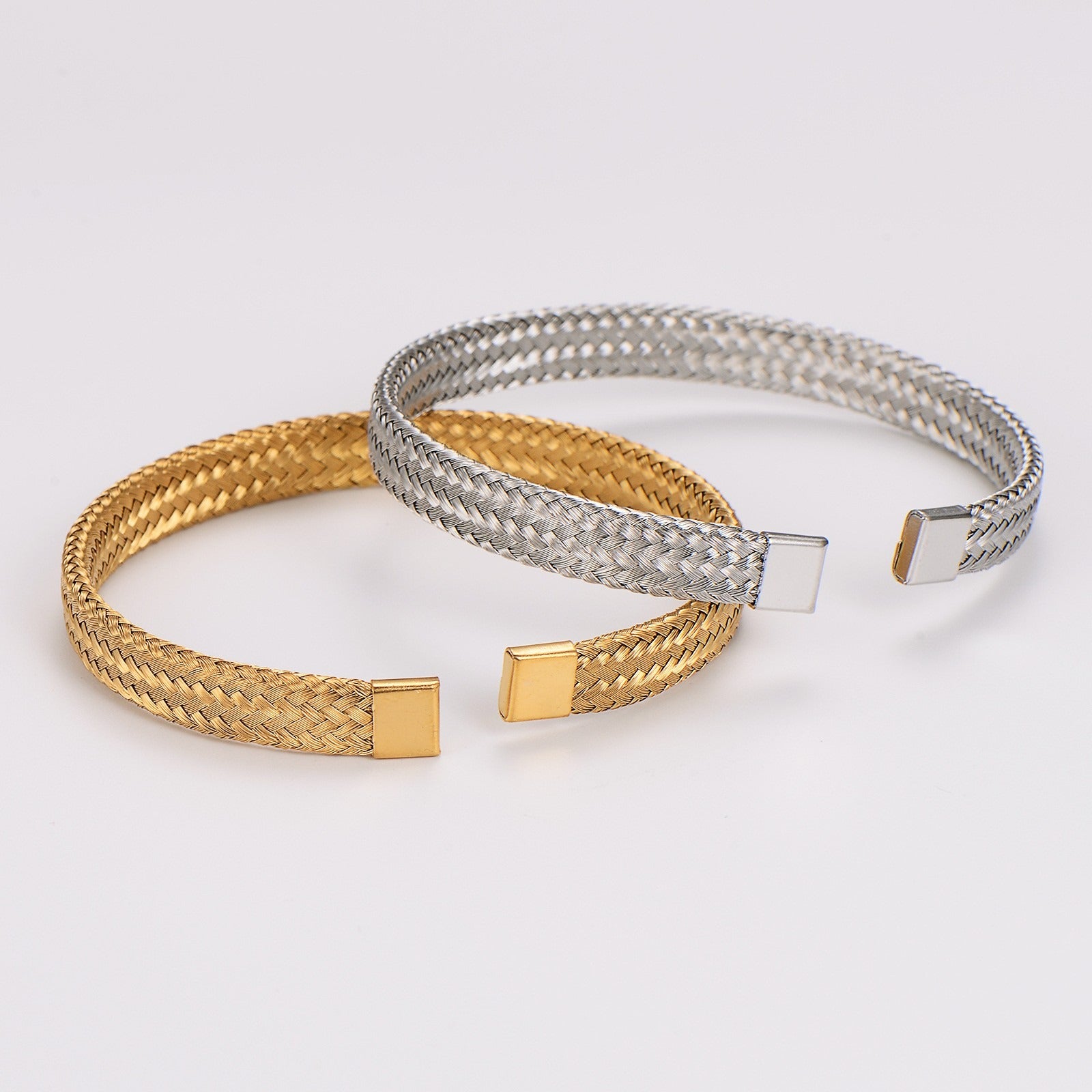 Gold and silver bracelets