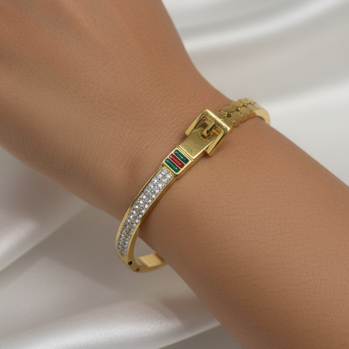 Gold bracelet Zirconia