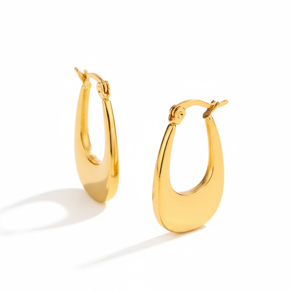 Gold hoop earrings