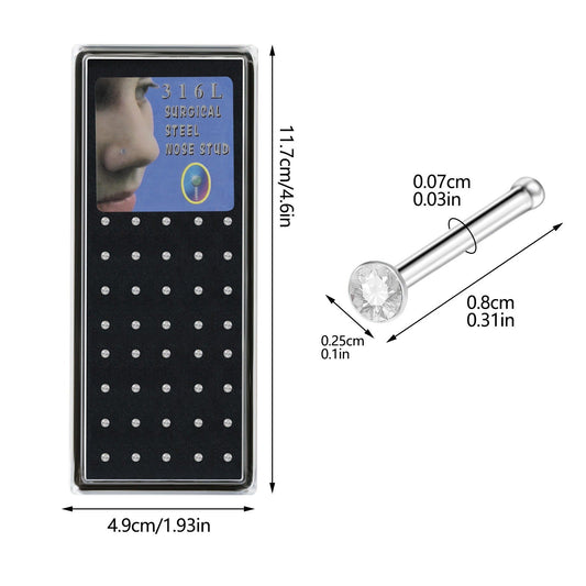 Hot Sale Diamond Fashion Nose Studs Titanium Steel Nose Ring Body Piercing Jewelry