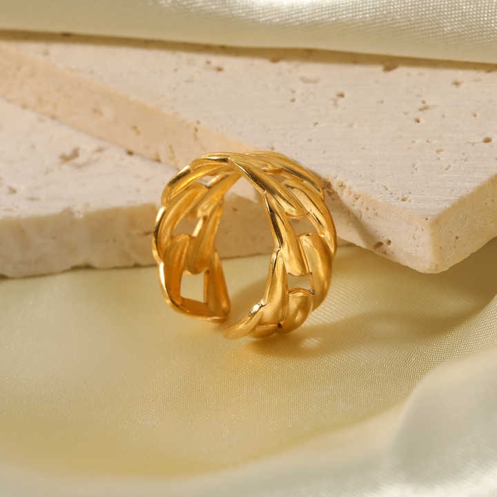 Stainless Steel Link Chain Finger Ring