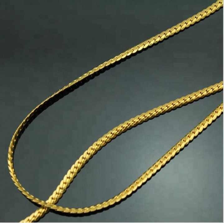 Curb Gold Chain and Bracelet Stainless Steel for Men and Women