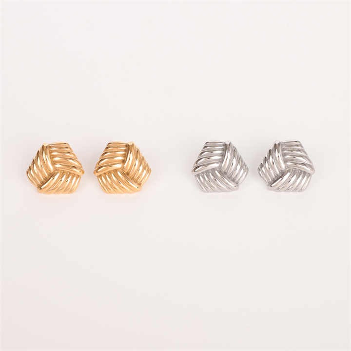Earring Gold Plated Stainless Steel Geometric Stud Earrings for Women