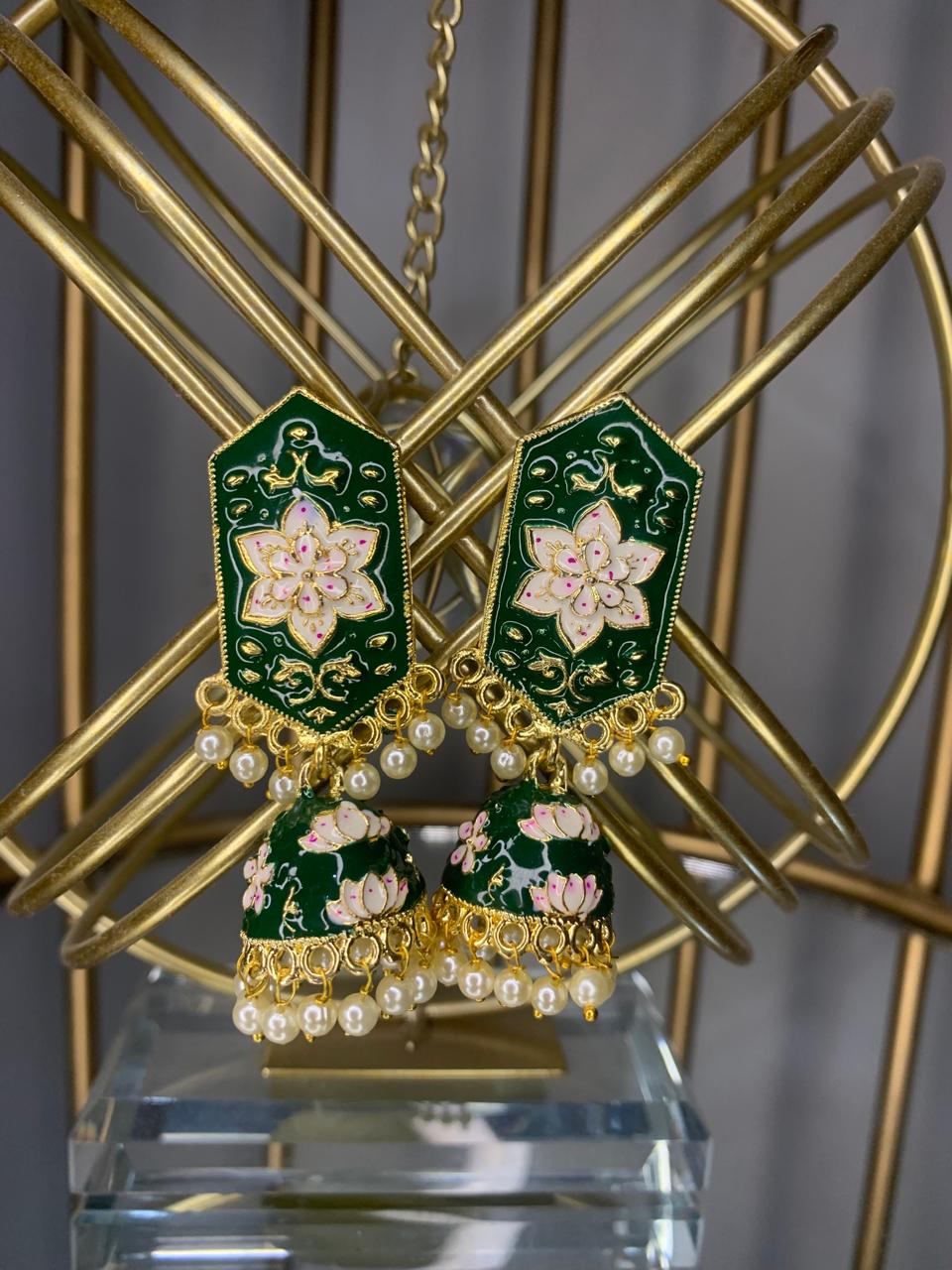 Meenakari Jhumka for girls
