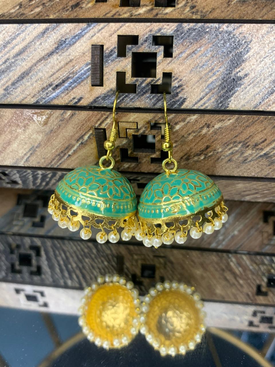 Indian Meena Kumari Bell Earrings
