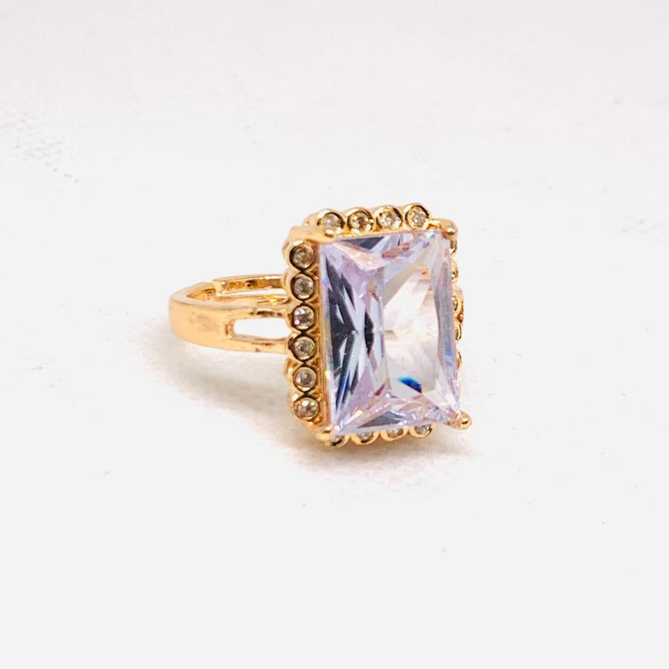 Band Rings Vintage Nickel silver Gemstone Wedding Party Rings for Women