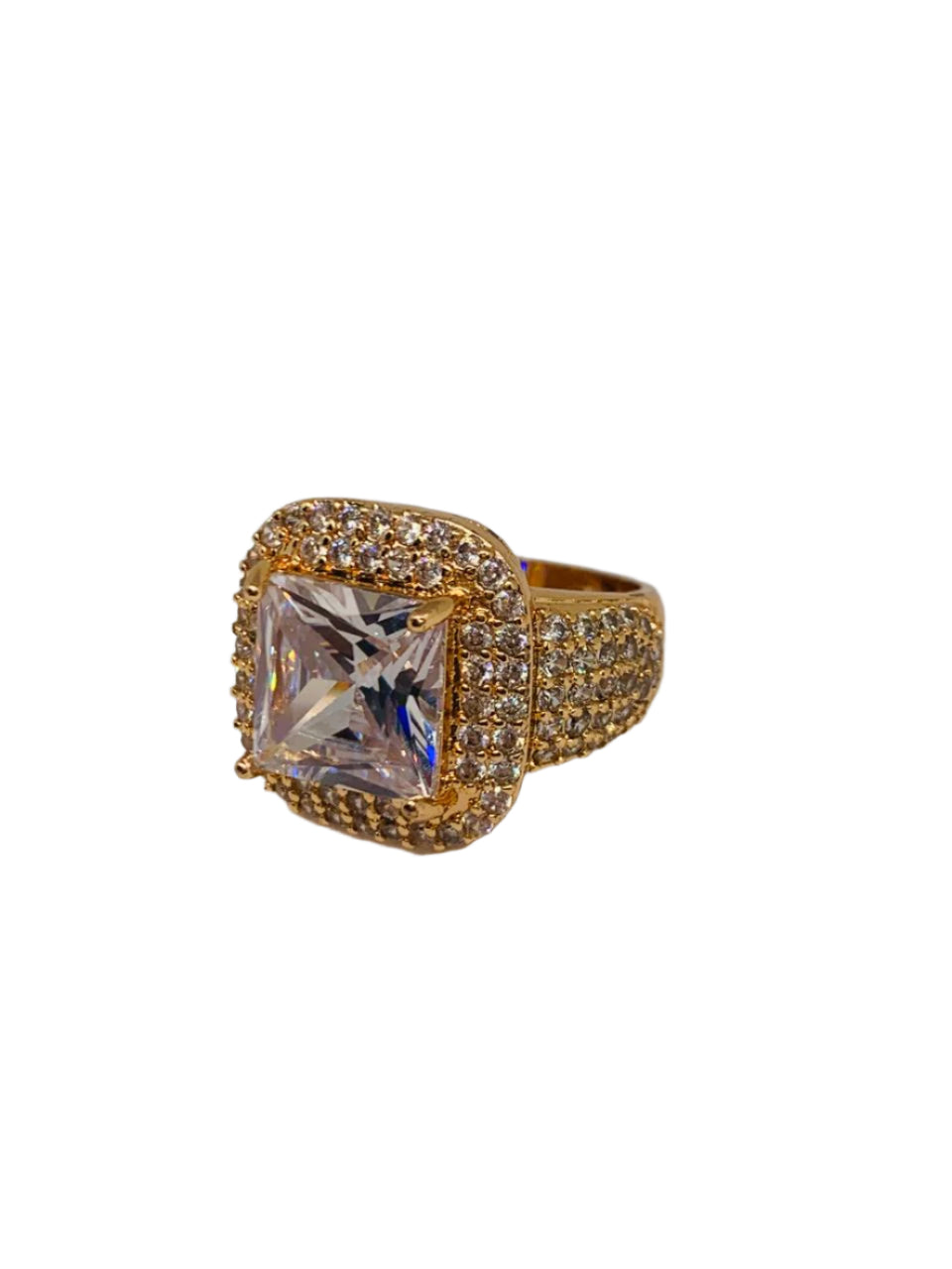 Gold Color Luxury Female Fashion Ring Gemstone For Women