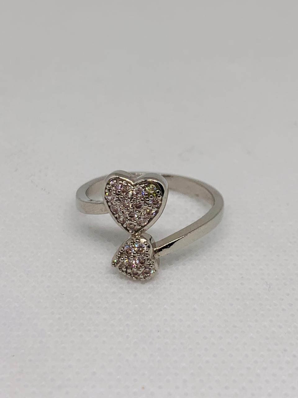 Simulated Sparkling Silver Cluster Ring Gift for Women – Statement Piece