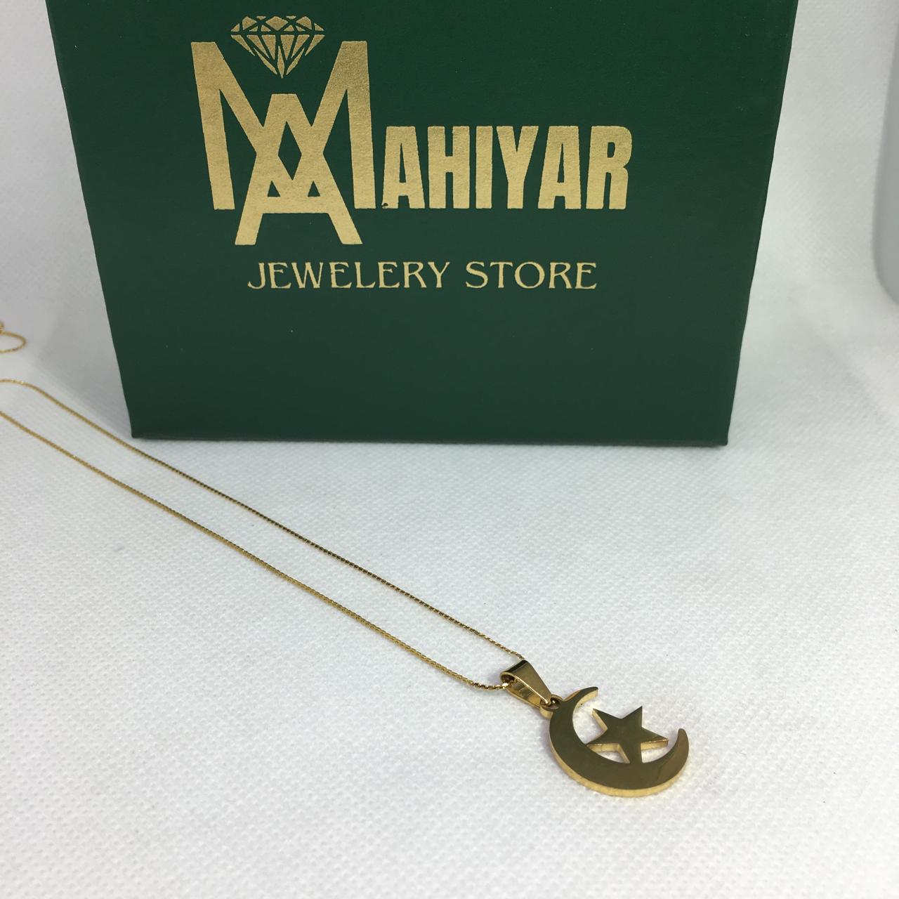 Premium Quality Stainless Steel Moon Star Necklace