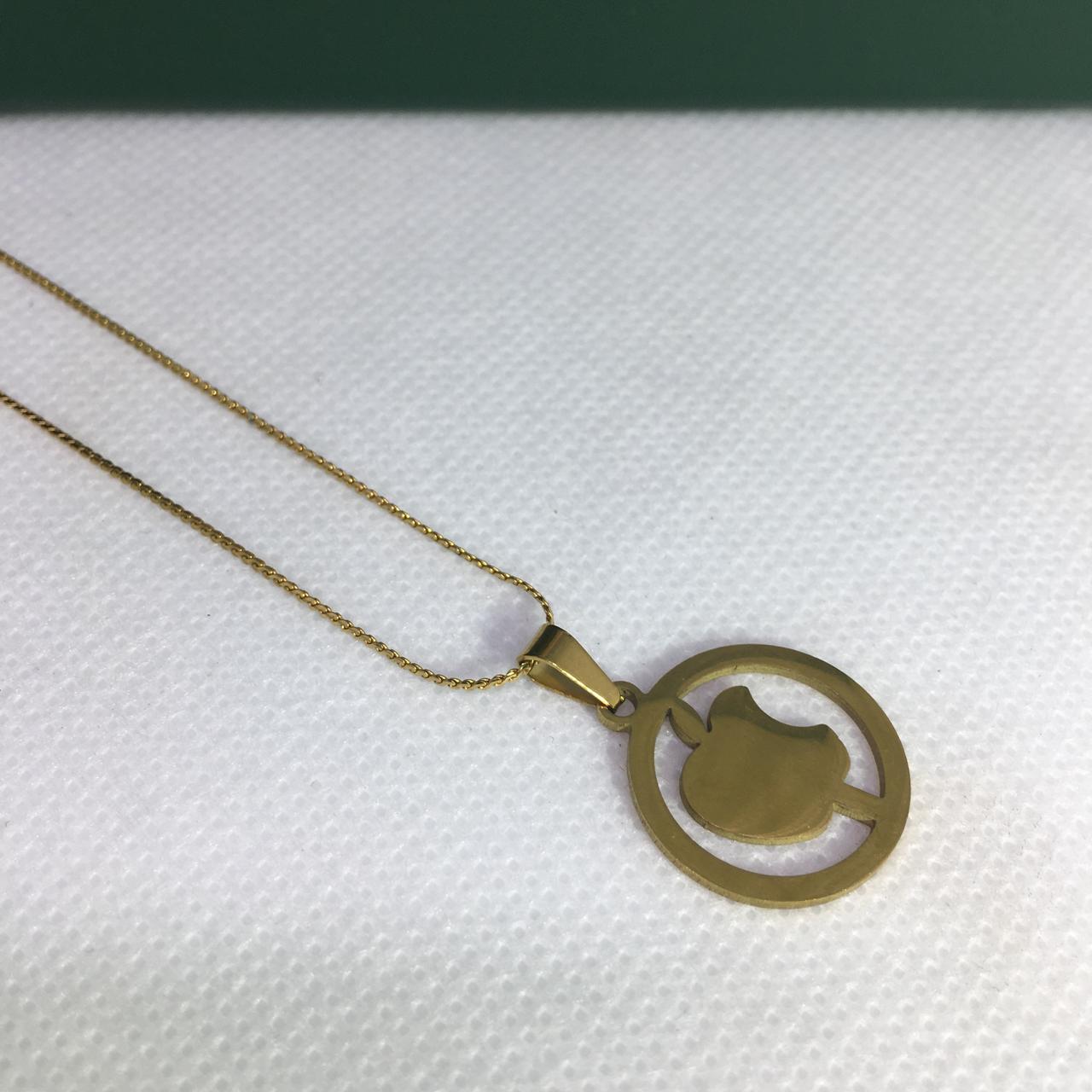 Premium Quality Stainless Steel Apple Necklace Pendant