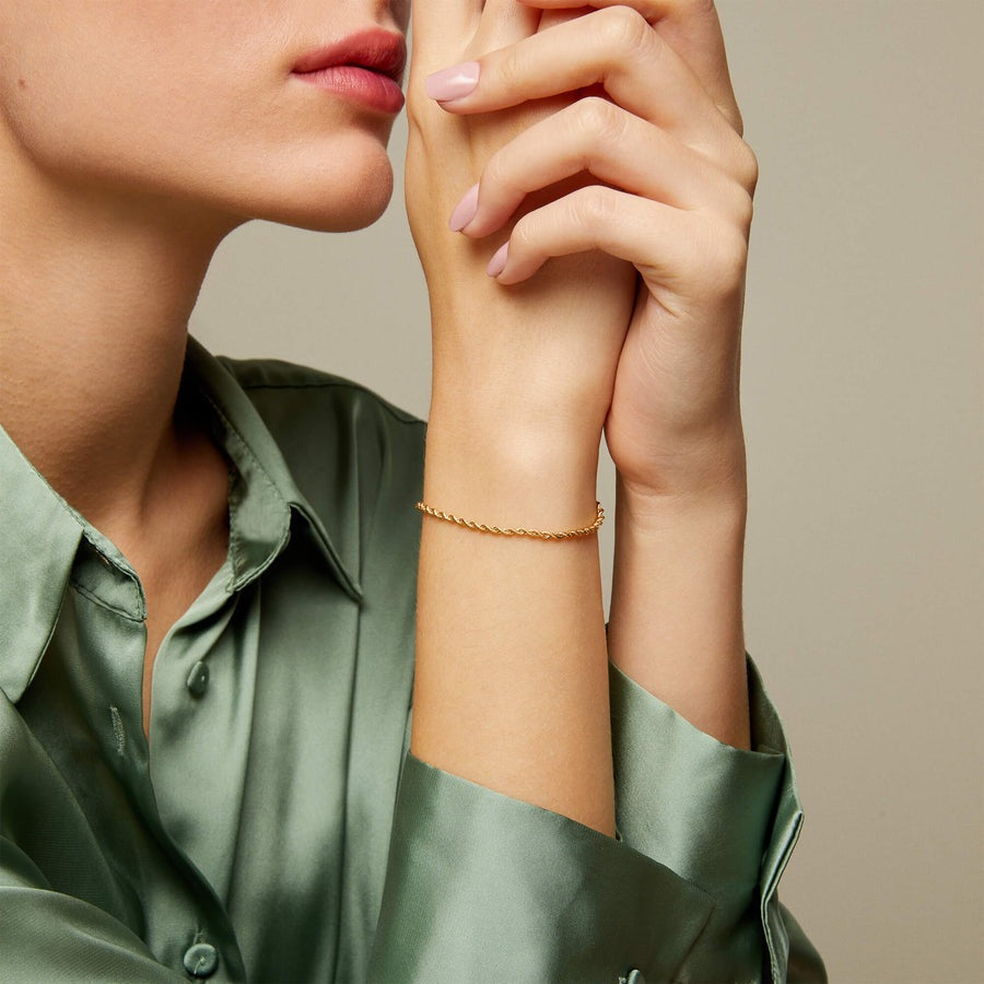 Elegant Stainless Steel Rope Chain Twisted Bracelets