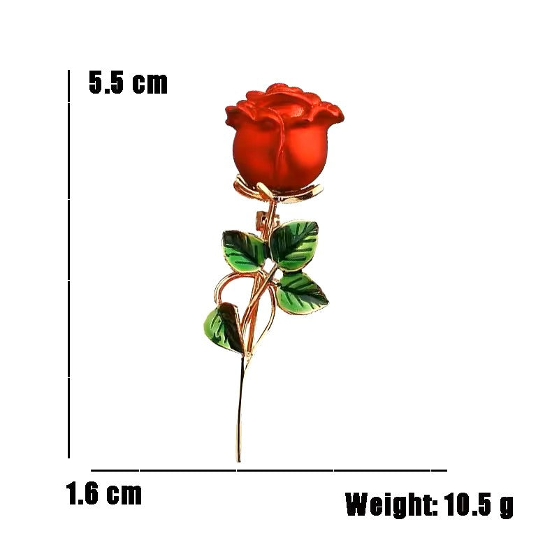 Brooch Pin Portable Rose Flower Shape Clothing Brooch