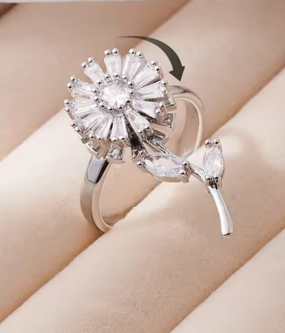 Rotatable Sunshine Sunflower Pendant Necklace