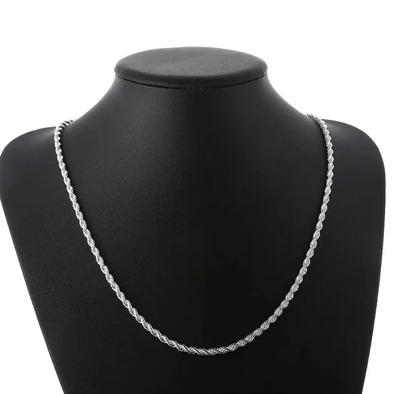 Elegant Stainless Steel Rope Chain Twisted