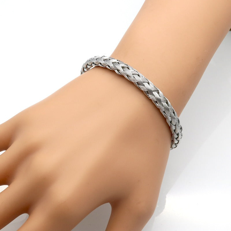 Twisted Stainless Steel Bracelet