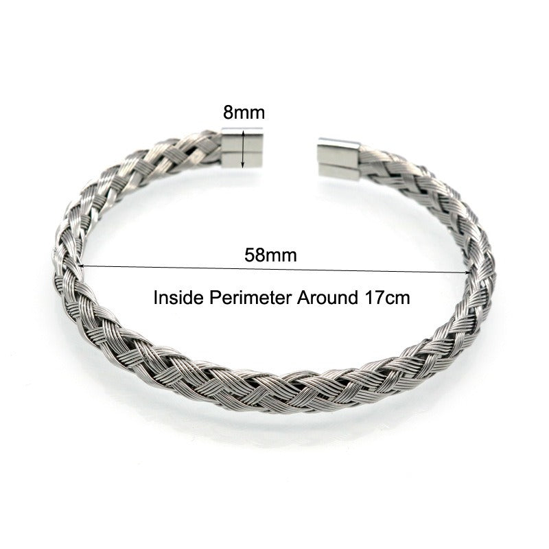 Twisted Stainless Steel Bracelet