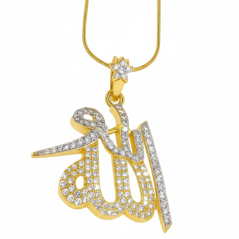 diamond-studded pendant