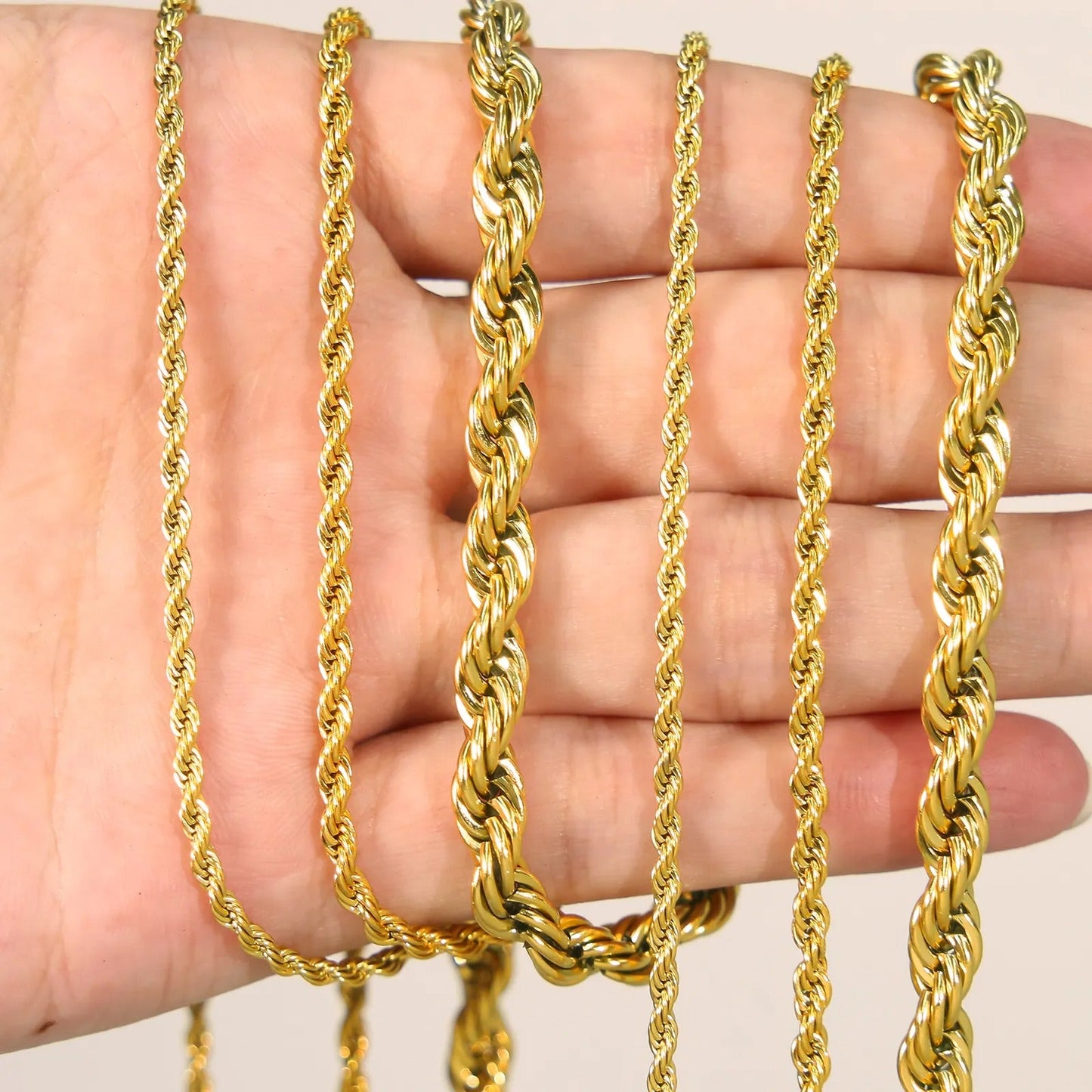 Elegant Stainless Steel Rope Chain Twisted Bracelets
