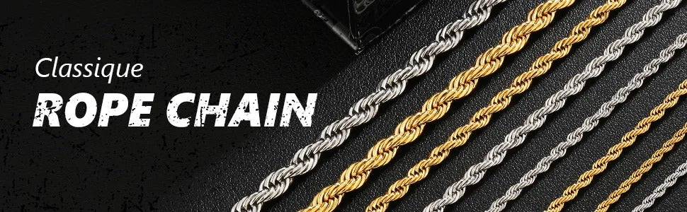 Elegant Stainless Steel Rope Chain Twisted Bracelets