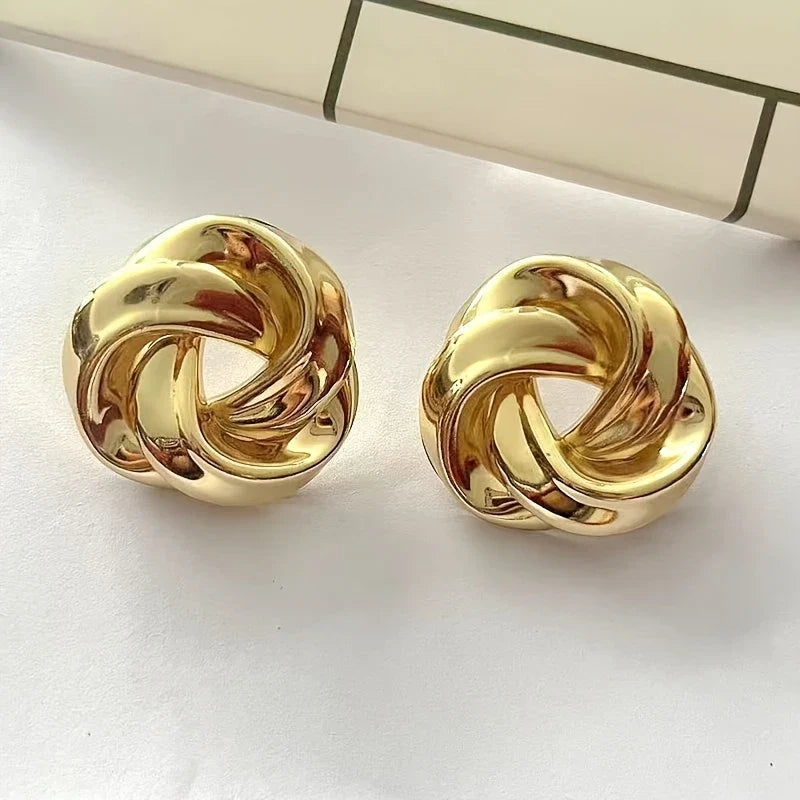 Vintage Rose-Shaped Stud Earrings