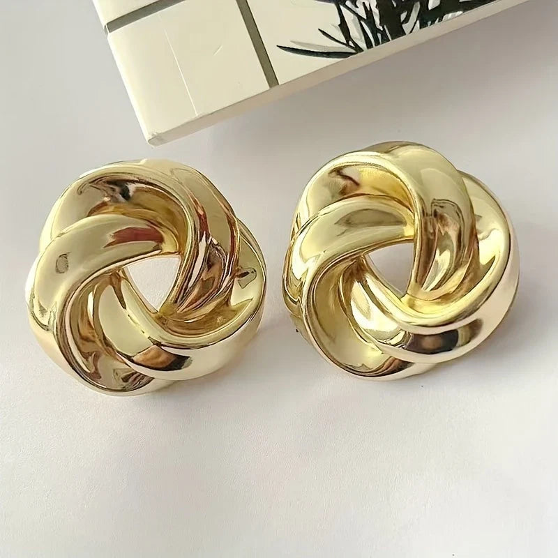 Vintage Rose-Shaped Stud Earrings