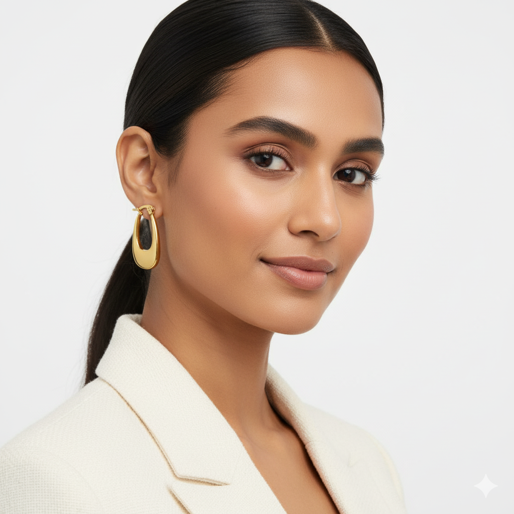 gold earrings