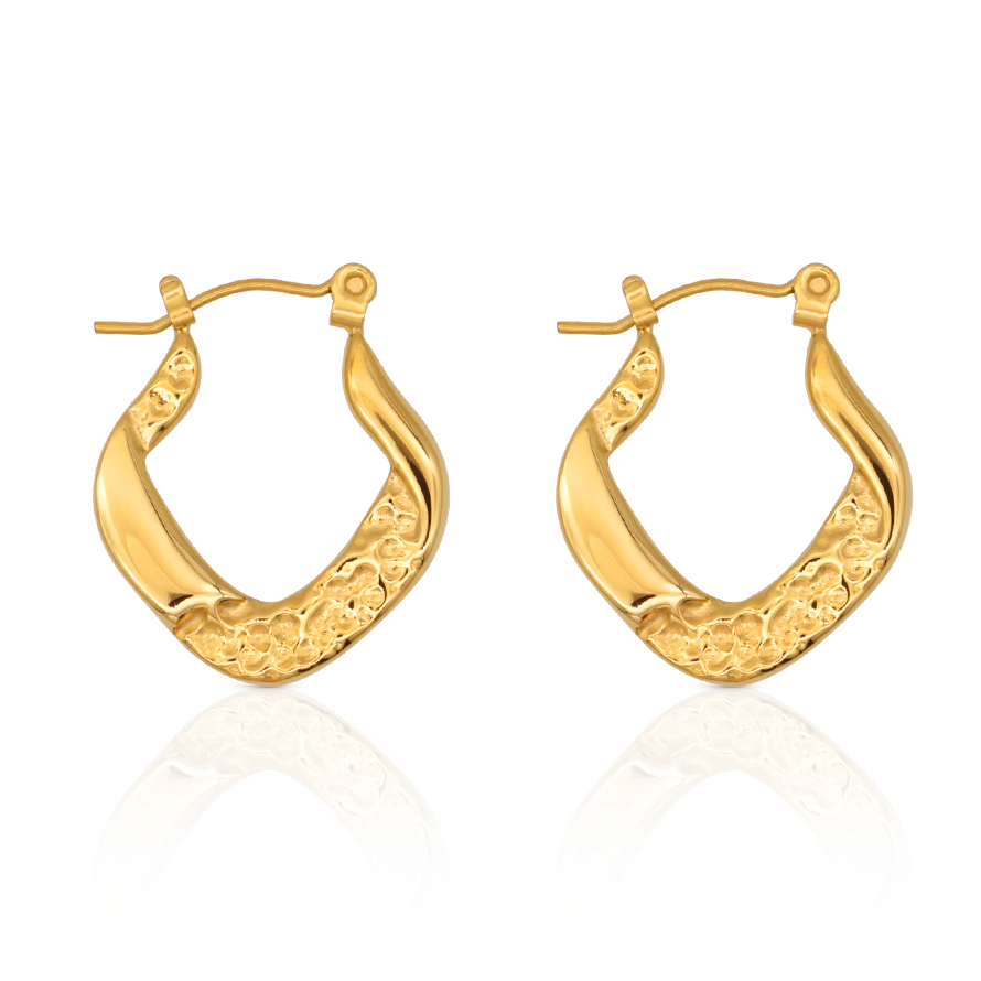 golden stainless steel earrings