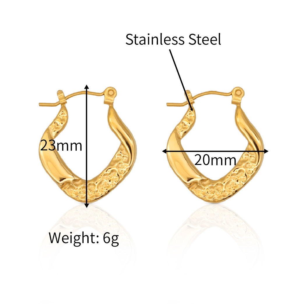 golden stainless steel earrings