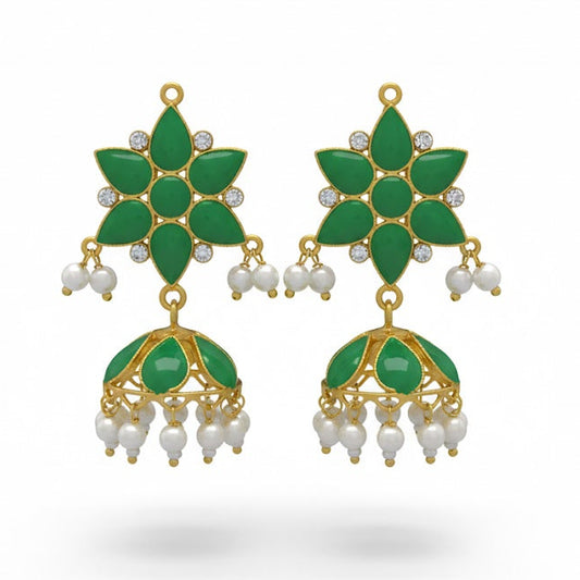 green jhumki
