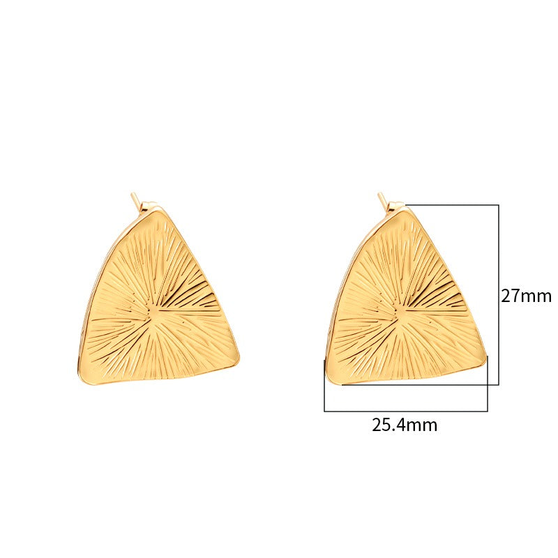 Stainless Steel Triangle Earrings