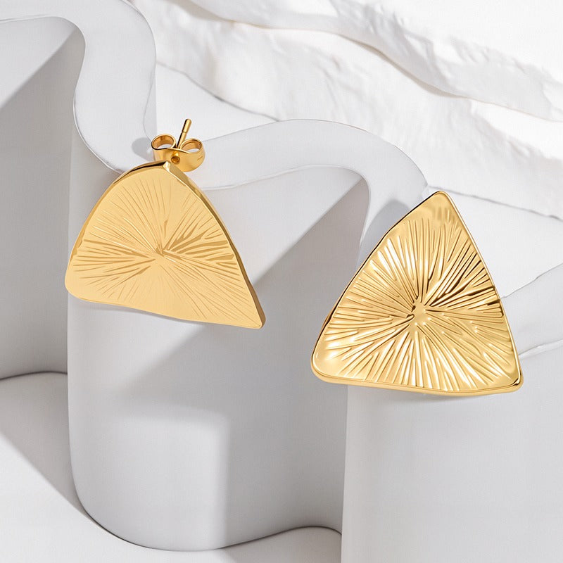 Stainless Steel Triangle Earrings