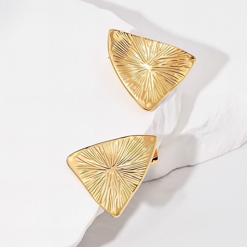 Stainless Steel Triangle Earrings